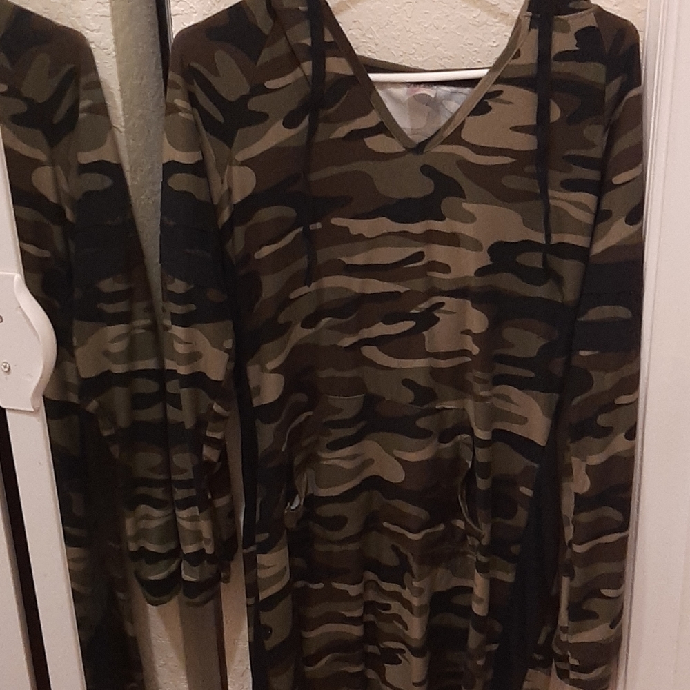NOBO Camo Hooded Dress Size XL EUC - Picture 2 of 8
